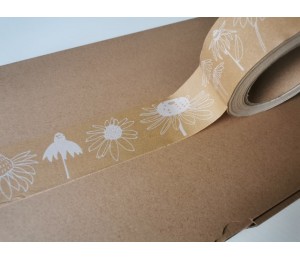 Papier Klebeband bedruckt Blumen - 50m